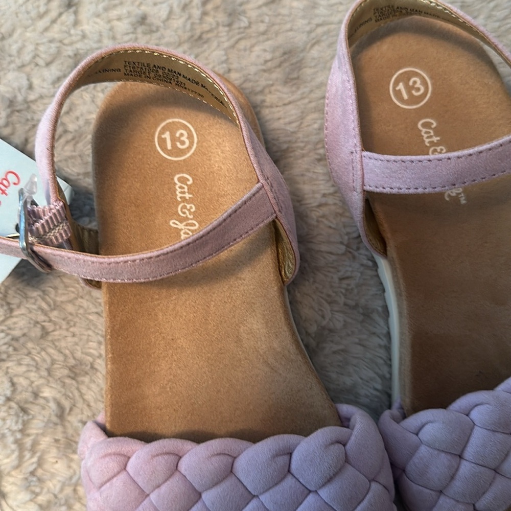 Little girls fancy cat and jack slip on sandal - Picture 3 of 4
